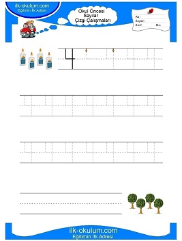 Çocuklar İçin Çizgi Çalışma Sayfaları 